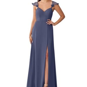 Azazie Everett Bridesmaid Dress - Stormy